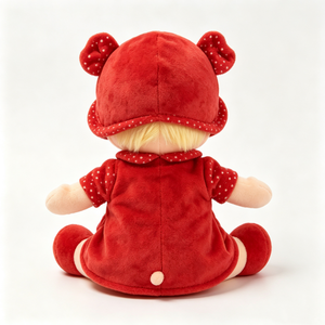 customized Baby Doll Plush with Red Pig Outfit, Polka Dot Pig Hat <b>Stuffed</b> Rag Doll, Cute Kids <b>Soft</b> Companion Doll - Product Image 5