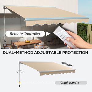 Toldo Eléctrico Color Crema 13x10 con LED y Control Remoto, Calentador de Patio Fácil de Usar para Extensión y Retracción en Exteriores - Product Image 5