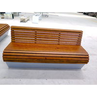 Banc avec base et une bonne capacité de charge, design classique moderne, bancs en bois pour 4 personnes, résistant aux intempéries, pour jardin et parc