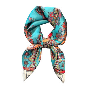 Nouvel arrivage : Foulard carré 100 % pure soie de mûrier 27''x27'' pour femme (pour la tête ou le cou) - Product Image 1