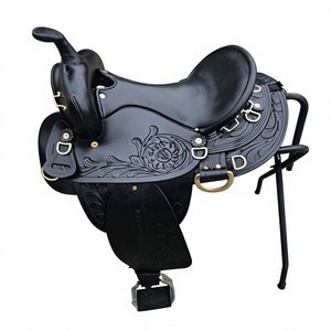 Silla de montar inglesa de cuero genuino de búfalo negro con armazón de madera, de alta calidad para equitación, color personalizable para exportación. - Product Image 3