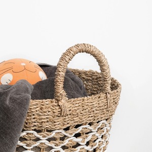 Exclusive Seagrass Basket Handmade Eco-Friendly Rustic Kitchen & Laundry Storage Organizer Multifunction Factory Direct Price - Product Image 2