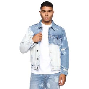 Veste en jean vintage élégante pour homme, en coton, avec logo sur le devant, style décontracté, vente en gros OEM, haute qualité, personnalisable - Product Image 1