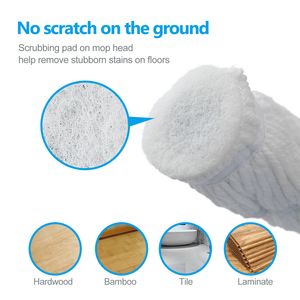 57.5 Inch Long Handle Self-Bending Twist <b>Mop</b> Dry & Wet Ultra-Fine Fiber Commercial Floor <b>Cleaning</b> <b>Mop</b> - Product Image 5
