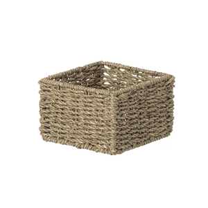 Panier de rangement pour bébé en jonc de mer rustique, tressé à la main, naturel, pour la décoration intérieure, organisateur de rangement, fonction suspendue, pour la rentrée scolaire, vente en gros - Product Image 1