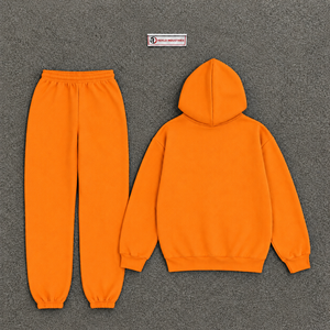 Conjunto Deportivo Personalizado con Estampado de Estrella Naranja para Hombre, Sudadera con Capucha y Pantalones Jogger, Ropa Deportiva Casual, Proveedor de Ropa al Por Mayor - Product Image 6