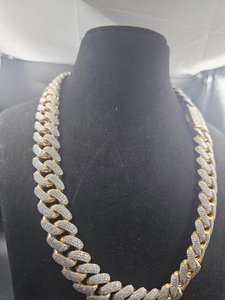 Luxury Moissanite Cuban Link <b>Chain</b> Necklace 925 Silver <b>Iced</b> <b>Out</b> Hip Hop Jewelry Gold Silver Finish Unisex Statement Gift Premium - Product Image 6