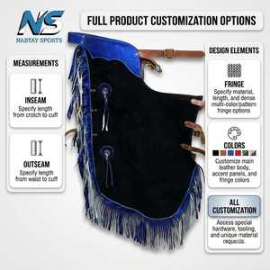 Ceinture équestre personnalisée en daim noir et bleu roi métallisé, avec franges bicolores, conchos argentés et rosettes, boucles réglables - Product Image 3