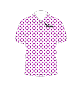 เสื้อโปโลผู้ชายแบบสั่งทำพิเศษ ลายจุดสีชมพู เสื้อกอล์ฟ ซับเหงื่อ แห้งเร็ว แขนสั้น ชุดยูนิฟอร์มประสิทธิภาพสูง ผู้ผลิต OEM - Product Image 3