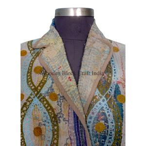 Veste Kantha tricotée ethnique été/hiver printemps, respirante, séchage rapide, écologique, vintage, décontractée pour les sorties - Product Image 2