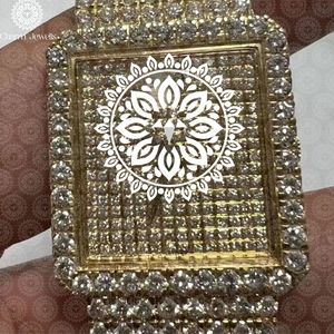 Reloj de Lujo Charm Jewells con Cristales Cuadrados y Caja de Acero Inoxidable para Hombre, con Gemas, Movimiento Mecánico, Visualización de Fecha Analógica, 20mm 10 - Product Image 1
