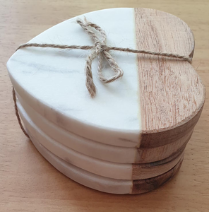 Ensemble de sous-verres en marbre et bois, antidérapants, de qualité supérieure, pour la décoration de table - Product Image 6