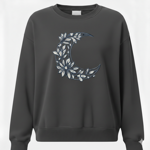 Ladies Oversized Knitted Sweatshirt Structured Loose <b>Frame</b> Midweight Terry Cozy Winter Long Sleeve Casual Front - Product Image 1