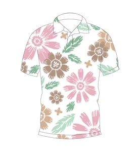 เสื้อโปโลพิมพ์ลายดอกไม้สไตล์วินเทจสำหรับผู้ชาย แขนสั้น ลำลอง แฟชั่นฤดูร้อน เสื้อยืดกอล์ฟ - Product Image 4