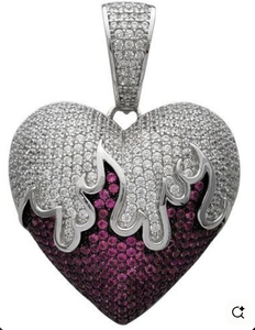 Pendentif Cœur en Cristal Micro-Pavé, Breloque Cœur en Strass pour Collier, Idéal Cadeau et Accessoire de Mode - Product Image 5