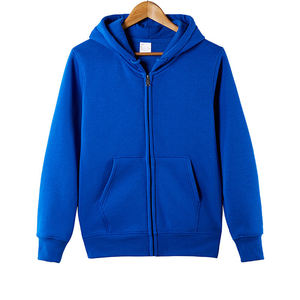 Men's Navy Blue Full <b>Zip</b> Hoodie Fleece Sweatshirt Regular Fit <b>Hooded</b> Jacket Solid Color Autumn Wear - Product Image 3
