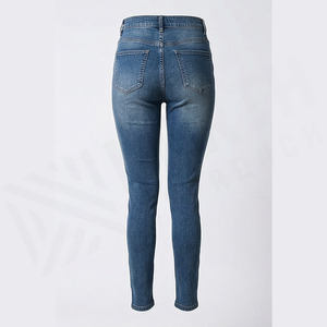 High Waist Slim Fit Stonewashed Denim <b>Jeans</b> <b>Men</b> Straight Leg Cotton Casual Autumn Style Pants - Product Image 2