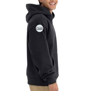 Hoodie-3719bc Streetwear Homme Uni Brodé 100% Coton Sans Cordon Imprimé Hiver - Product Image 6