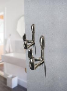 Crochets doubles en métal noir moderne, robustes et polyvalents pour le rangement - Product Image 3