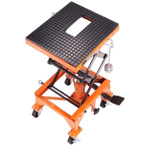 Sollevatore Idraulico per Moto con Capacità di 350 LBS, Piattaforma Larga e Ganci a J per 4 Ruote - Product Image 5