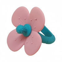 Anneau de dentition pour bébé en forme de fleur, en silicone souple sans BPA, jouet à mâcher pour nourrissons 3M+, facile à saisir, développement sensoriel, cadeau pour nouveau-nés