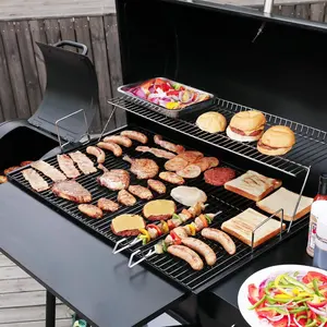 Cleaned Large Cooking Area Charcoal Grill Offset Heavy Duty Grill Bbq Smoker