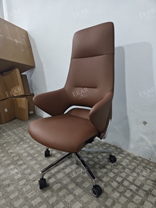 Chaise de bureau de direction moderne en cuir à dossier haut, chaise de bureau pivotante de luxe, chaise de bureau ergonomique pour ordinateur - Product Image 6