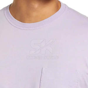 T-shirts unis à poche légers, faible MOQ, couleur unie, fabriqués au Pakistan - Product Image 6