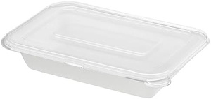 Conteneur alimentaire en bagasse robuste de 750 ml, forme rectangulaire, boîte anti-fuite pour la restauration et les services à emporter, pour les boulangeries et les cafés - Product Image 1