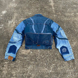 Men's Jacket Denim <b>Blazer</b> Casual Suit Distressed Cotton Jeans Coat Outwear Slim Premium Stretch Denim Jeans Jacket - Product Image 5