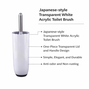 Juego de Escobilla de Baño Acrílica Moderna y Ecológica para Baño y Hotel con Soporte Duradero y Cepillo de Limpieza - Product Image 2