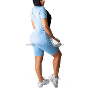 Ropa de verano para mujer, camisola holgada y cómoda, chaleco de cuello redondo, traje corto - Product Image 2