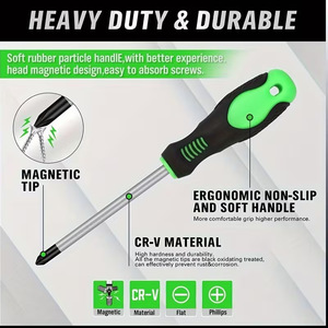 ชุดไขควงแม่เหล็กหัวเห็ดและหัวแบนแบบกำหนดเองได้ พร้อมด้ามจับยางกันลื่น ที่ทำให้แม่เหล็กเป็นและหายไปได้ - Product Image 4