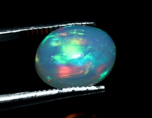 Opale d'Éthiopie naturelle, cabochon, pierre précieuse non montée |   Magnifique jeu de couleurs arc-en-ciel |   Pierre précieuse élégante de qualité supérieure - Product Image 1