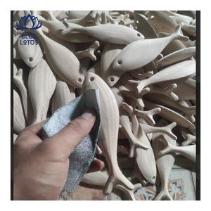 HOT SELLING Wooden Fish Decor 2026 Clean <b>Material</b> for Display Styling and Space Decoration Supports Chewing Use and Stress - Product Image 1