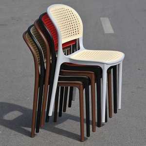 Brown High-End Modern <b>Wicker</b>-Imitation Molded Plastic <b>Chair</b> Waterproof & Durable Comfortable <b>Outdoor</b> Garden Use - Product Image 5