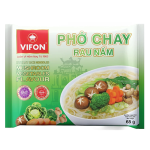 Nouilles de riz instantanées Vifon saveur champignons et légumes 65g, cuisson en 3 minutes, vente en gros, export du Vietnam - Product Image 1