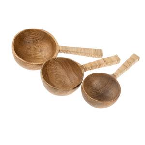 Cuillère en bois écologique classique multi-usages avec manches longs et courts pour cuisine, café, thé, sel de bain - Product Image 3