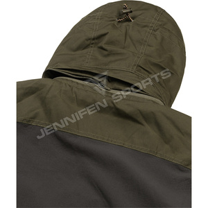 Veste tactique de terrain en toile 100 % coton, coupe-vent, pour le camping d'hiver, la chasse et l'entraînement en extérieur, bicolore avec capuche, vente en gros - Product Image 4