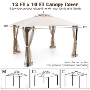 Telo di Ricambio per Gazebo 10 x 12 Piedi con Fori di Ventilazione e Drenaggio (Solo Parte Superiore) - Product Image 6