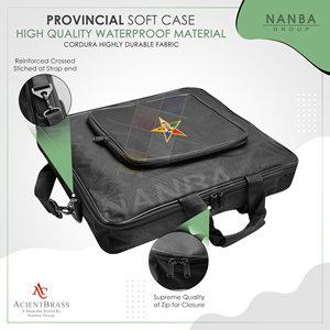 Étui souple de transport pour tablier maçonnique OES avec broderie d'emblème de poche, sac à bandoulière, étui souple pour insignes, qualité supérieure - Product Image 3