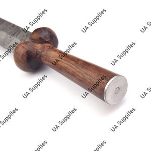 Couteau Viking Médiéval Nordique Haut de Gamme en Acier Damas à Lame Fixe, Tranchant comme un Rasoir, Manche en Bois de Palissandre, Idéal pour le Quotidien, OEM/ODM - Product Image 3