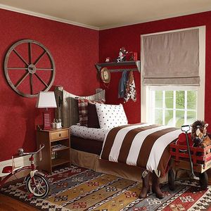 Dark Red Self-Adhesive Wallpaper Waterproof Peel & Stick Contact <b>Paper</b> for <b>Kitchen</b> & Bathroom 15.7\" X 118\"Vinyl - Product Image 3