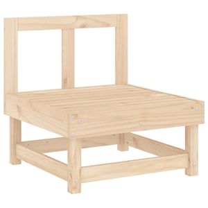 Ensemble de salon de jardin en bois de pin massif et contreplaqué, ton naturel, matériaux durables - Product Image 6