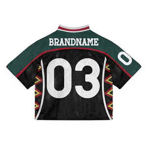 Maillot de football américain en mesh tendance pour le streetwear personnalisé - Product Image 2