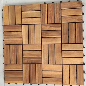 Solid wood <b>flooring</b> tile 300 x 300 x 24 mm interlocking waterproof anti slip <b>for</b> outdoor indoor decoration - Product Image 4
