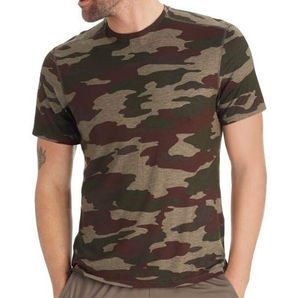 Camiseta de Cuello Redondo para Actividades al Aire Libre, Color Sólido, 100% Algodón, Manga Regular, Jersey para Caza, Senderismo, Camping, Patrón de Camuflaje Bottomland - Product Image 1