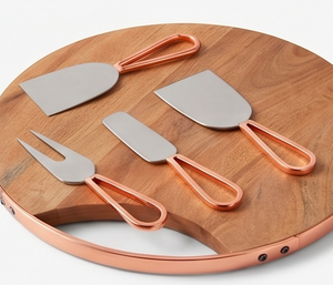Premium Stainless Steel <b>Cheese</b> Spreader <b>Knife</b> With Elegant Loop Handle Flatware For Smooth Butter And <b>Cheese</b> Serving Use - Product Image 1