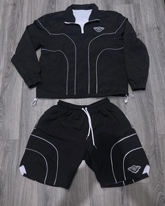 Customized Nylon/polyester Tracksuit Reflective Jogger Set Custom Embroidered logo Windbreaker Jacket Suit high quality - Product Image 1