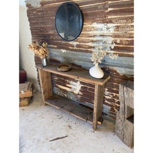 Reclaimed Pine Wood Industrial <b>Console</b> <b>Table</b> Base | Wholesale Handcrafted Furniture - Product Image 2
